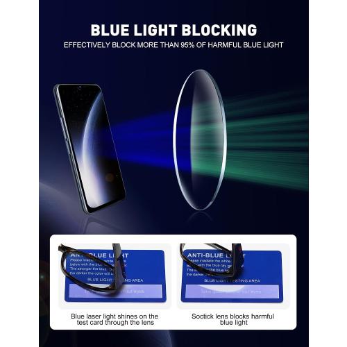 Reading Glasses Blue Light Blocking, 6-Pack Reading Glasses for Women with Comfort Spring Hinges, Anti UV/Glare Readers 1.50