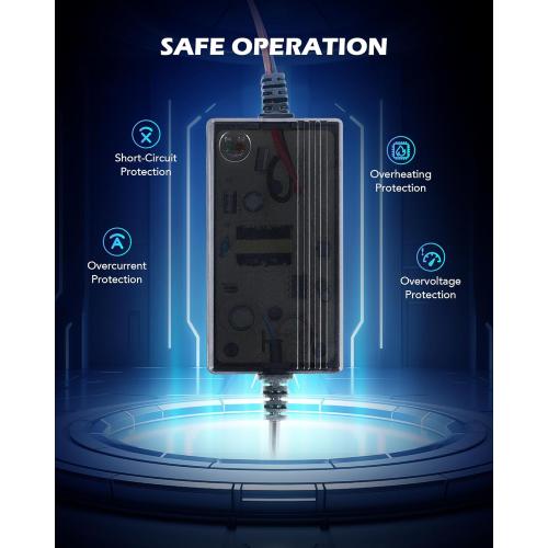 Orion Motor Tech 12V Battery Charger, Multipurpose Charger Power Bank for Charging Boats Motorcycles ATVs Riding Mowers, Car Battery Charger with Quick Charging & Power Indicator, 1PC