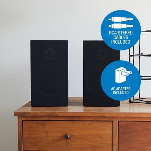iLive Electronics Dual Bluetooth Bookshelf Speakers, Black (ISB1400B-AMZ)