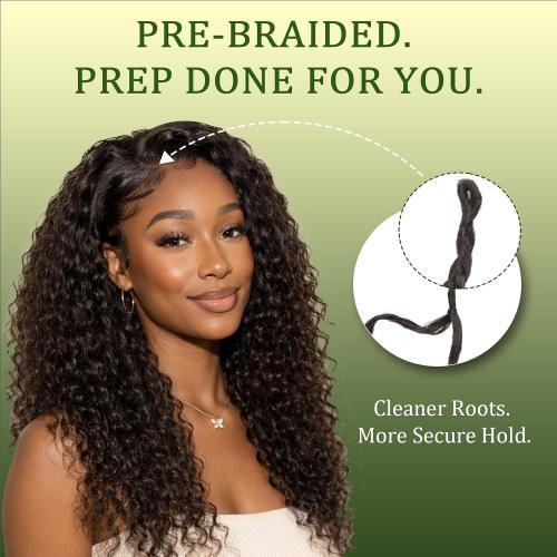 New Burmese Curly Crochet Hair Natural Black Pre-Looped 14 Inch 8 packs