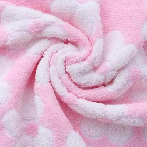 Pidada Hand Towels Set of 2 Floral Pattern 100% Cotton Soft Absorbent Decorative Towel for Bathroom (Pink)