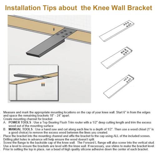 Countertop Support Bracket 3 Pack 18 Lx 2.5 W Hidden White Knee Wall Support Countertop Bracket 3/8 Thick Heavy Duty for Quartz/Granite/Wood/Concret Countertops Screws Included