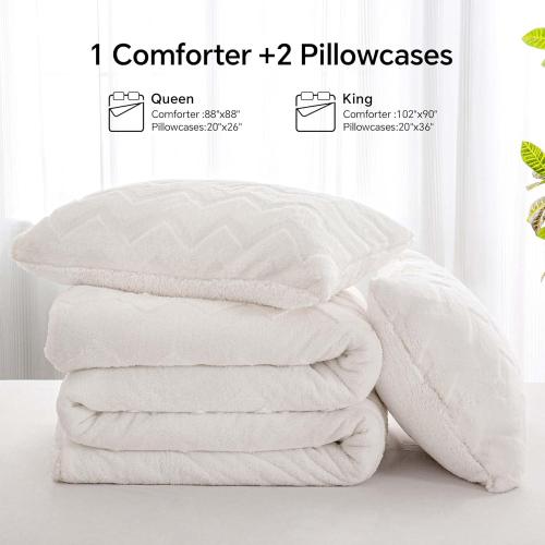 BEDELITE Fluffy Twin Comforter Set - Super Soft Sherpa Beige Comforter for Twin Size Bed, Luxury Warm Bedding Set for Winter, Fuzzy Bed Set 2 Piece (1 Comforter, 1 Pillowcase)