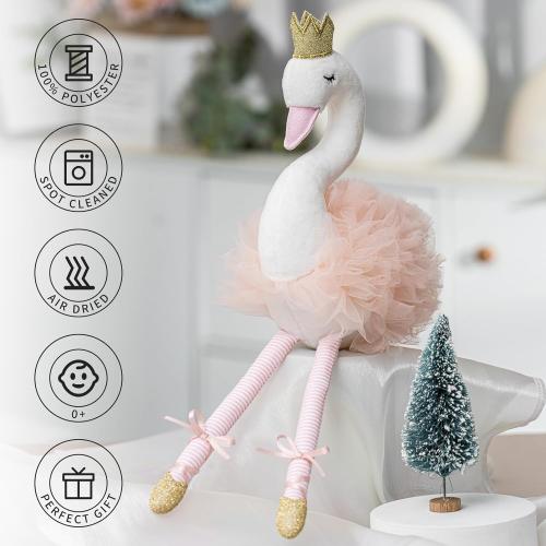 Plush Toy Stuffed Animals Ballet Swan for Girls 12in Tall, Stuffed Animals for Kids