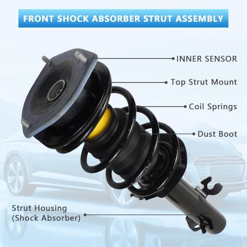 Front Shock Strut Assembly Left & Right Compatible with Mini Cooper 2007–2015 — Replace OE# 31316780471/31316780472