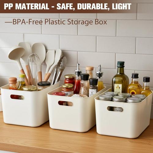 ANMINY White Plastic Storage Bins Baskets with Lids, 12-Pack, 2XL 4L 2M 4S | Large Plastic Bins, Sturdy PET, with Handles, Stackable, Opaque Storage Boxes, for Closet Shelves Desk, White Lids
