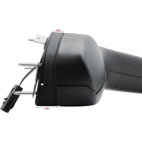 Replacement Passenger Right Side Hood Mirror Chrome Back Cover with Heated for Kenworth T680 New Gen 2022-2026