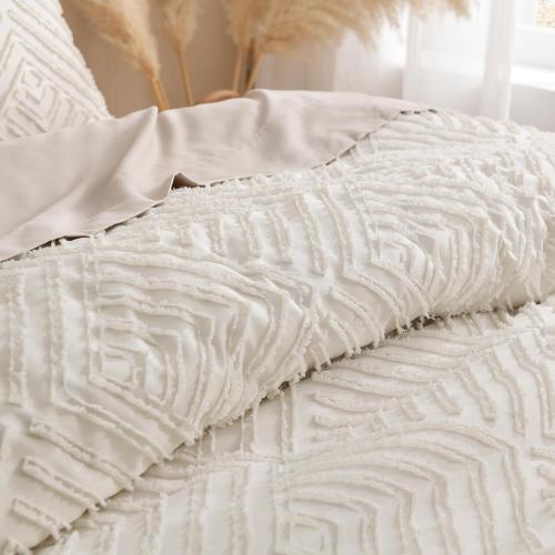 King Size Comforter Set Beige, 7 8-A-2400-A-1Pieces Boho King Bedding Comforter Set Cream, All Season Soft Lightweight Tufted Textured Down Alternative Comforter Fluffy Bed Set