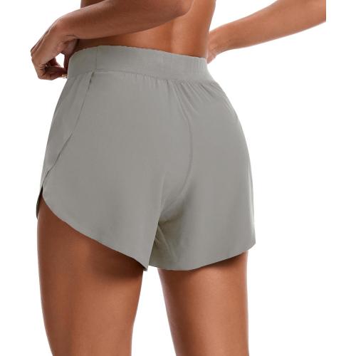 Size M ....Womens Mid Waisted Dolphin Athletic Shorts for Women 4 Lightweight High Split for Gym Workout with Liner Quick Dry