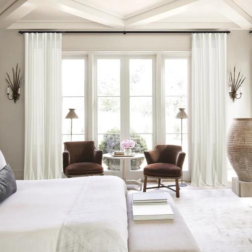 120 Inch Curtains Long for Large Window,Linen Sheer Light Filtering 10FT Length 10 FT Tall Curtains for Living Room Sunroom 2 Panels Set