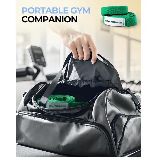 Trideer Stretching Strap Yoga Strap for Physical Therapy, 10 Loops Yoga Straps for Stretching, Non-Elastic Stretch Strap for Pilates, Exercise, Stretch Band for Women & Men