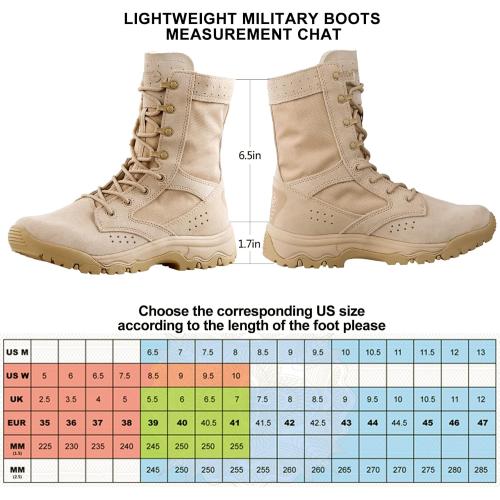 Size 9.5 .....Men's Military Boots Lightweight Army Combat Tactical Military Boots For Men Hunting Jungle Hiking Work Boots