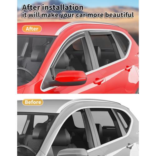 in-Channel Window Rain Guards Fit for Honda CRV (CR-V) 2017 2018 2019 2020 2021 2022, Extra Durable Window Visors Window Deflectors Vent Visors Vent Shades Car Accessories-4 pcs