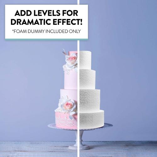 Global Sugar Art 16 x 5 Inch Cake Dummy – Styrofoam Fake Cake for Decorating, Display & Practice (Multiple Sizes Avail) ‼️unused ‼️
