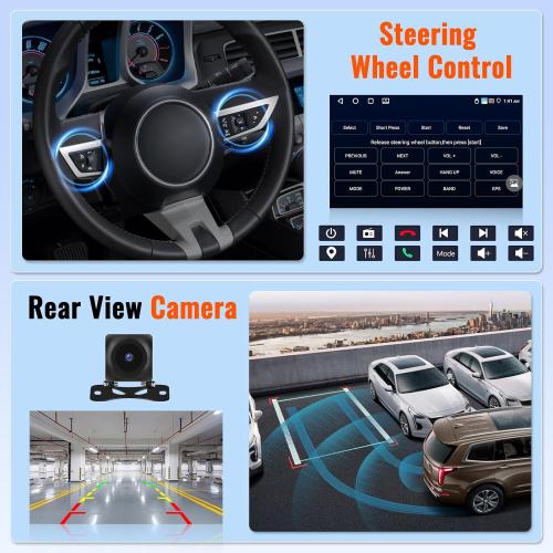 4 64GB Android 15 Car Radio for Ford F-150 F150 2009 2010 2011 2012 with Wireless CarPlay Android Auto, Realdio 9 Inch Touchscreen for F150 Car Stereo with Bluetooth 5.0, FM/RDS, 32EQ, GPS, WiFi, UI