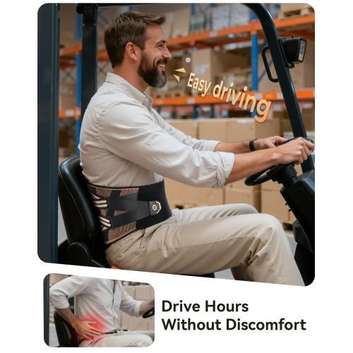 Copper-Infused Back Brace for Men Lower Back Pain Relief [Medical-Grade & Stronger Support] Lumbar Support Belt with Support System for Women - Back Support Brace for Heavy Lifting and Work