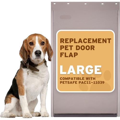 PAC11-11039 Dog Door Replacement Flap | Heavy-Duty PVC Material | 16 7/8 x 10 1/8 L Size, BPA-Free & Weatherproof