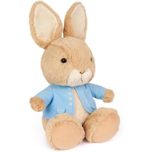 GUND Beatrix Potter Peter Rabbit Silly Pawz Plush, Easter Bunny Stuffed Animal for Ages 1 and Up, Brown/Blue, 11”