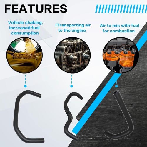 3Pcs Engine Breather Hoses Kit Fit for Nissan NV 1500/2500 2015-2020, Pathfinder 2005-2012 4.0L Engine, Frontier 2005-2019, Xterra 2005-2015 4.0L- Replaces 11823-EA20A、11826-ZL80B、11826-EA200