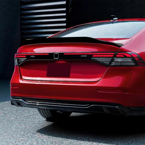 Rear Trunk Lip Spoiler R Style Highkick Wing Compatible with 11th Gen Honda Accord LX/EX/Hybrid Sport/Prime 2023 2024 2025 Sedan Accessories (Carbon Fiber)