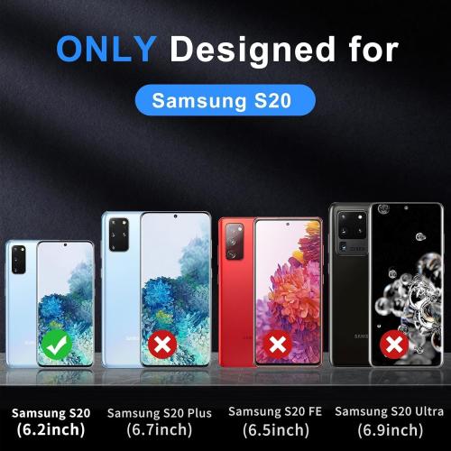 for Galaxy S20 5g Case,Shockproof Dropproof Dustproof 3-Layer Full Body Protection Rugged Heavy Duty High Impact Hard Cover Case for Galaxy S20 6.2 inch,Black
