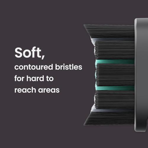 Color Black Quip Ultra Next Generation Smart Toothbrush - Timed Electric Toothbrush with Case - Replaceable Brush Head, Soft Bristles, Silicone Handle, 30-Day Battery Life - Travel Toothbrush - Eclipse