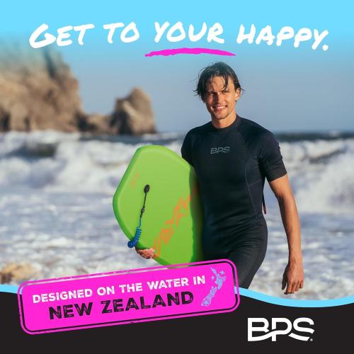 Own the Wave 'Wave Weapon' Body Board for All Wave Conditions - Lightweight with EPS Core HDPE Slick Bottom Body Boards for Beach with Wrist Leash and Plug for Kids and Adults