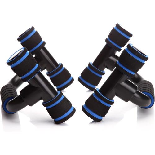 READAEER Push Up Bars Gym Exercise Equipment Fitness 1 Pair Pushup Handles with Cushioned Foam Grip and Non-Slip Sturdy Structure Push Up Bars for Men & Women
