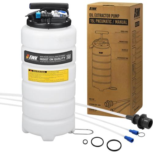 EWK Patented 15L Pneumatic/Manual Oil Extractor Change Pump for Automotive Fluids Vacuum Evacuation Fluid Extractoro.(Broken, See the Pictures)