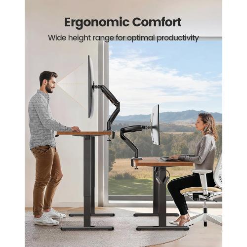 ErGear 13 to 49 inches Single Monitor Mount for Ultrawide Screens,Heavy Duty Single Monitor Arm,Single Monitor Stand with Swivel,Tilt,Rotation for Home and Office,Holds 26.5lbs,VESA 75/100mm