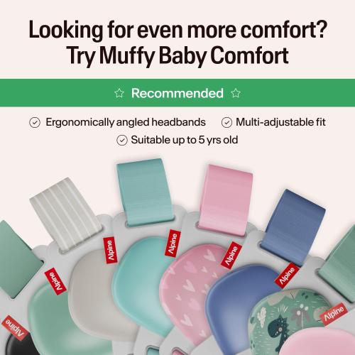 Alpine Muffy Baby Ear Protection for Babies and Toddlers up to 36 Months - CE & ANSI Certified - Noise Reduction Earmuffs - Comfortable Baby Headphones Against Hearing Damage & Improves Sleep - Blush