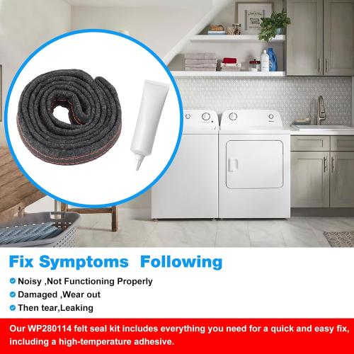 280114 -WP280114 Replacement Whirlpool Dryer Drum Felt Seal
