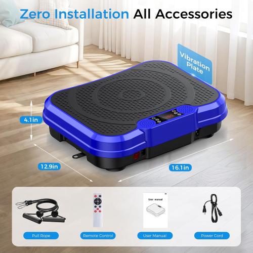 AoraPulse Vibration Plate Exercise Machine, Vibration Plate for Lymphatic Drainage Weight Loss, 400 Lbs Capacity Full Body Workout Vibrate Fitness Platform for Home Women Men