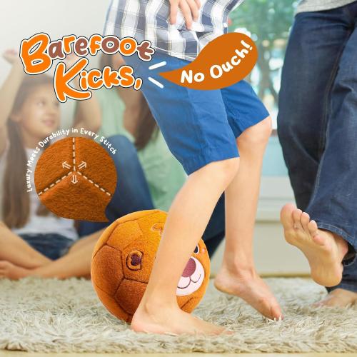 VangeBow Silent Indoor Soccer Ball for Toddlers Soft Plush Toy