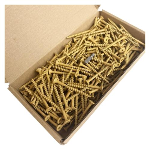 100-200 Heavy-Duty Deck Screws# 10x2-1/2# 10x3, 10x3-1/2# 10x4. Carbon Steel, Epoxy Coating, Rust Proof, Partially Threaded(10x2.5-200PCS)