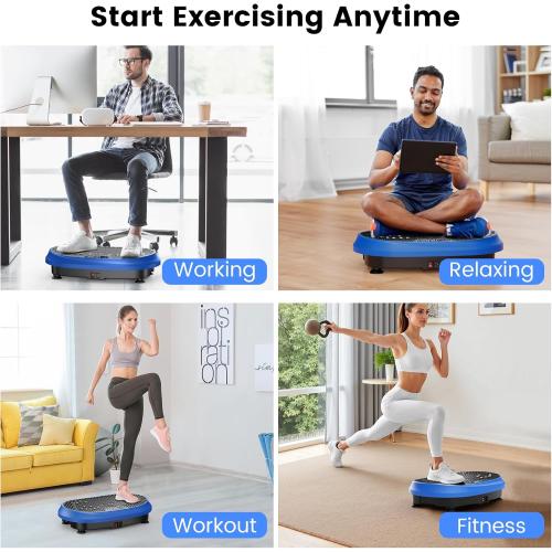 Vibration Plate Exercise Machine, Vibrating Fitness Platform for Lymphatic Drainage, Full Body Shaker Workout Equipment, Bluetooth Power Shaping Vibrate Plate, Board Sport for Home Exercise Gym