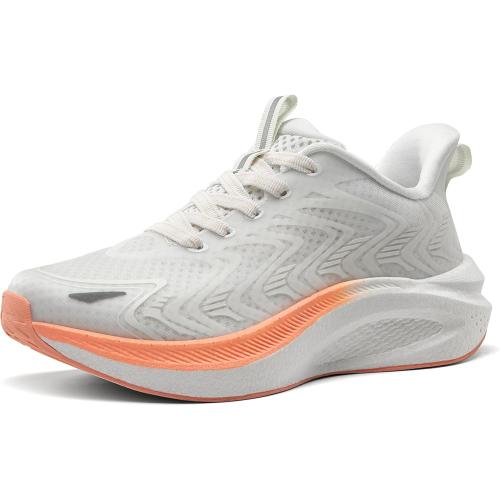 Size 11 Color White Women's Running Walking Tennis Shoes Comfortable Non-Slip FlyLife Breathable Athletic Workout Gym Cross Trainer Sports Sneakers