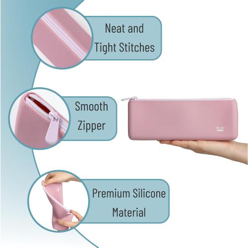 Mr. Pen- Silicone Pencil Case Pouch, Dusty Pink