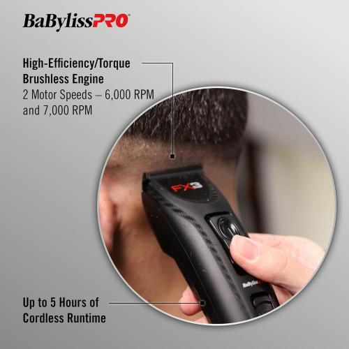 BaBylissPRO Barberology Hair Clipper For Men FXX3CB FX3 Professional High-Torque Clipper