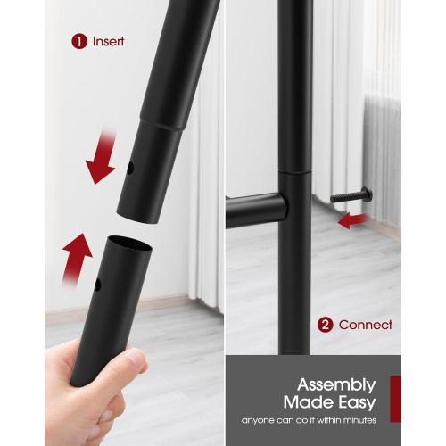 Sakugi Storage Shelves - 5 Tier Shelf Organizer, Heavy Duty Garage Shelving Unit with Leveling Feet, Stable Metal Shelves Organizer for Pantry, Kitchen and Closet, 33.0 W x 12.6 D x 72.0 H, Black