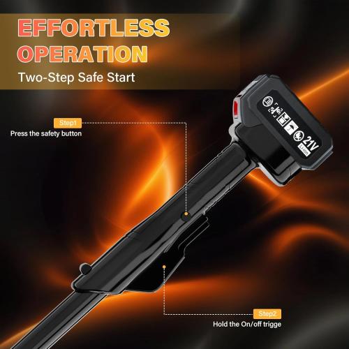 Cordless Snow Shovel, 21V Brushless Motor, 4.0AH Electric Snow Blower, 14 Clearing Path - 26 ft Throwing Distance for Sidewalk, Deck & Patio(2 * 4.0Ah Battery & Quick Charger Included)