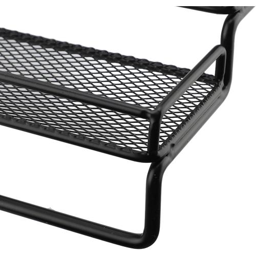 Condient Rack Organizer for Cabinet, 4 Tier Seasoning Step Storage Organizer, Adjustable Metal for Countertops & Cabinets with Stable Frame