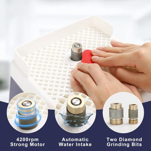 Stained Glass Grinder, Mini Glass Grinder Machine with 5/8 & 1 Grinder Bits, Stained Glass Kit , Widely Used for Glass Processing Arts and Decoration - by Godora