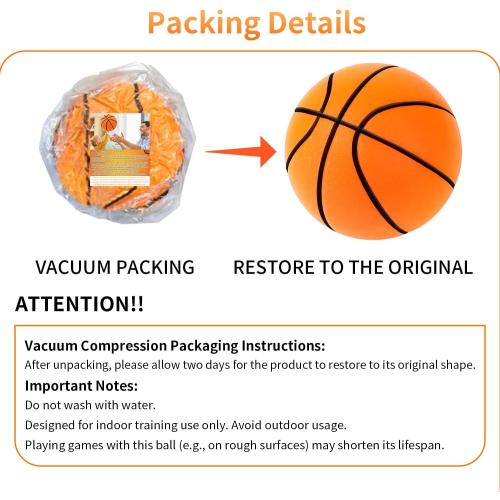 Silent Basketball, 2026 New Silent Basketball, Silent Basketballs Dribbling Indoor, No Noise Basketballs for Various Indoor Activities