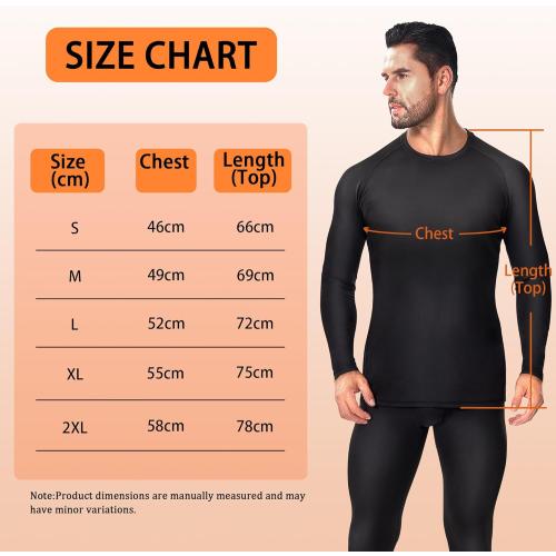 Pack Of Large Men's Thermal Compression Shirt Fleece Lining Athletic Quick Dry Base Layer Long Sleeve Fitness Top