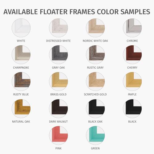 PIXY CANVAS Value Pack of 16x20 Stretched Canvas 3/4 (0.75) inch deep and Floater Frame for Your Paintings/Artwrok/Wall Art/Wall Decor (Natural Oak, 16 x 20 inch, Landscape)