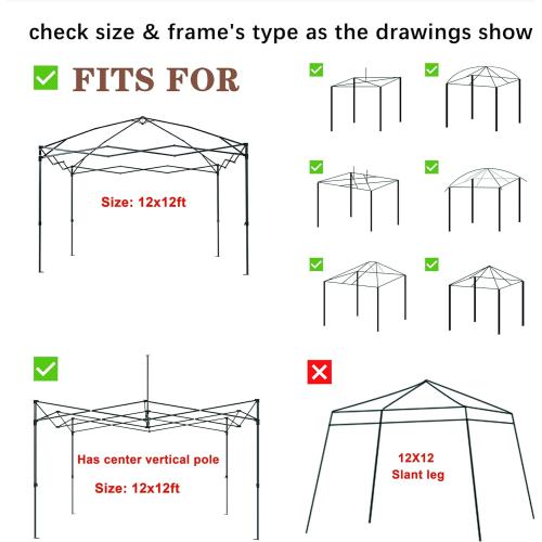 SCOCANOPY Replacement Mesh sidewall for Most 12x12 Canopy Or Gazebo,(Grey)