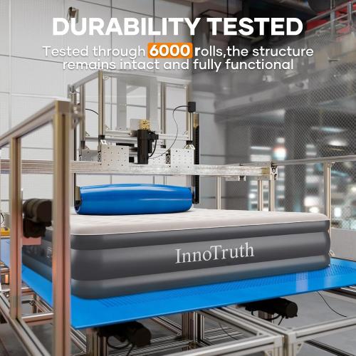 InnoTruth Twin Air Mattress with Built in Pump, Famiy Choice Award Winner, Inflatable Blow up Mattress, 18 Raised Colchones Inflables Air Bed, Ideal for Home and Outdoor, 300lbs ‼️comes with stains and dust‼️
