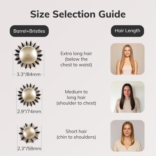 Sndyi Small Round Brush for Blow Out, 1.3 Inch Nano Thermal Ceramic Ionic Round Hair Brush with Boar Bristles, Boost Shine and Volume, For Short Hair with Quick Blow Drying and Salon Styling