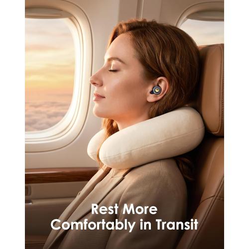 Reusable Ear Plugs for Sleeping, Travel & Work, Up to 33dB Noise Reducing Silicone Ear Plugs with 4 Sizes, Secure Fit, Portable Snap-Closure Case for Flights, Study, Commute Reading
